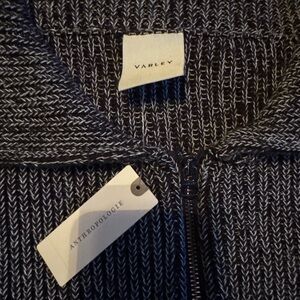 Varley Black and White Zip-Up Sweater